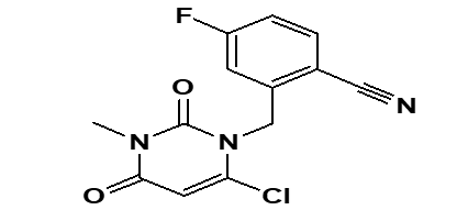 2-[(6-氯-3,4-二氢-3-甲基-2,4- 二氧代-1(2H)-嘧啶基)甲基]-4- 氟苯甲腈